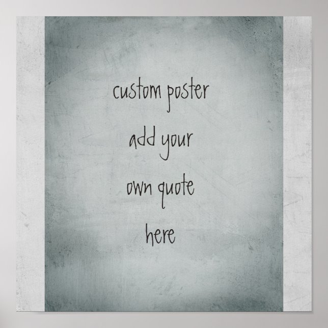 custom poster personalise with your own quote (Front)