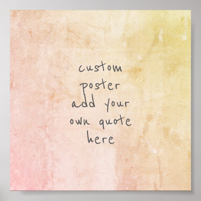 custom poster personalise with your own quote (Front)
