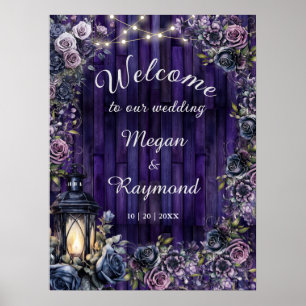 Custom Poster Purple Gothic Welcome Sign