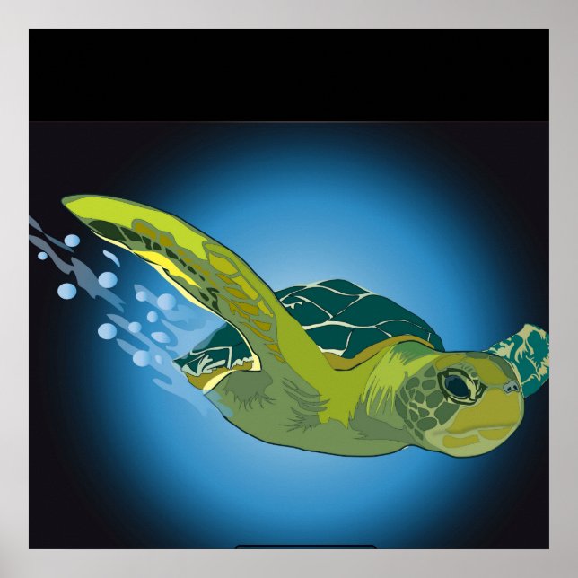 CUSTOM POSTER- SEA TURTLE POSTER (Front)