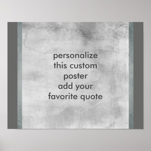 custom poster  to personalise with your own quote (Front)