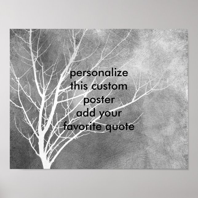 custom poster  to personalise with your own quote (Front)