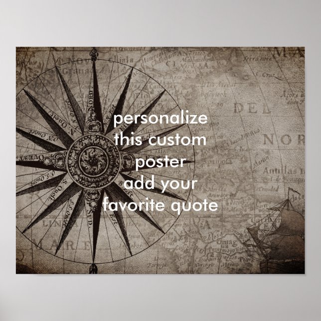custom poster  to personalise with your own quote (Front)
