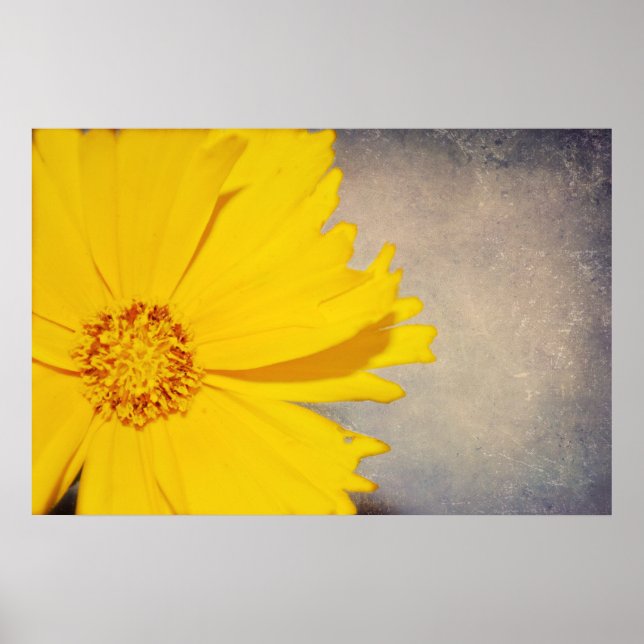 Custom Posters Fine Art Print Yellow Flower (Front)