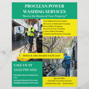 Custom Power Washing  Flyer