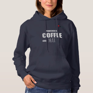Custom Powered by Coffee and [Pet's Name]  Hoodie