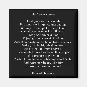 Custom prayer inspirational quote message black magnet