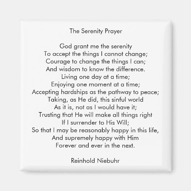 Custom prayer song inspirational quote message magnet (Front)
