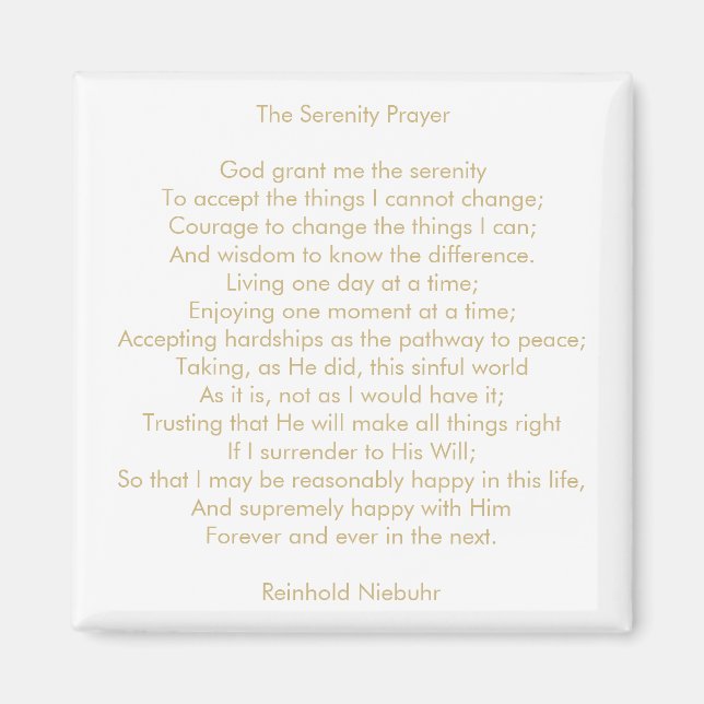 Custom prayer song quote inspirational message magnet (Front)