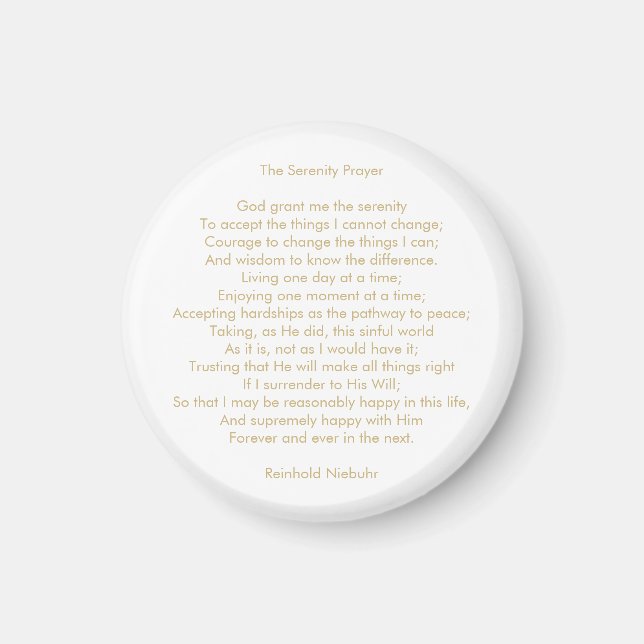 Custom prayer song quote motivational message magnet (Front)