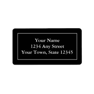 Custom Pre-addressed Black & White Mailing Labels