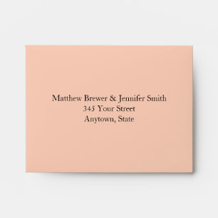 Custom Pre-Addressed Coral Wedding Envelopes