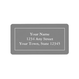 Custom Pre-addressed Grey Mailing Label Stickers