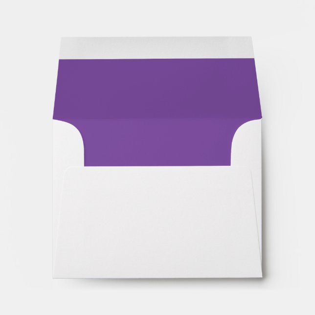 Custom Pre-Addressed Lavender Purple Envelope (Back (Bottom))