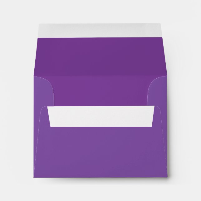 Custom Pre-Addressed Lavender Purple Envelopes (Back (Bottom))