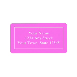 Custom Pre-addressed Pink & White Mailing Labels