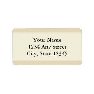 Custom Pre-Printed Address Labels - Ecru and Beige
