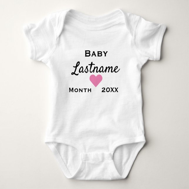 Custom Pregnancy Announcement  Baby Bodysuit (Front)