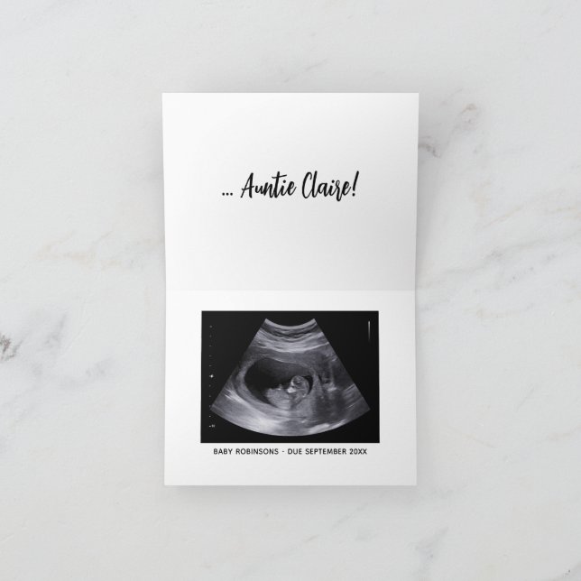 Custom Pregnancy Announcement Card Ultrasound (Inside)