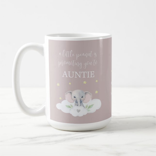 Custom Pregnancy Announcement Mug Cute Pink Girl (Left)