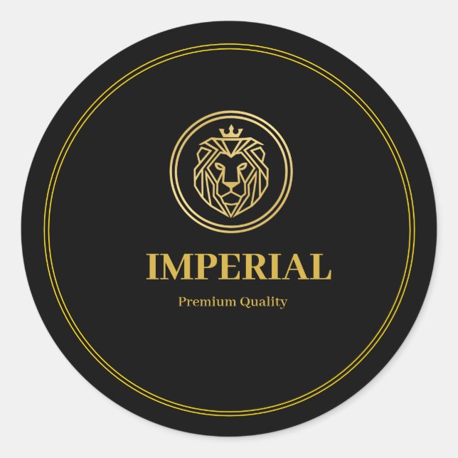 Custom Premium Round Business Logo Sticker (Front)