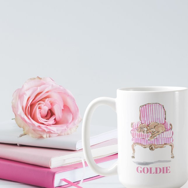 Custom Preppy Golden Retriever for Dog Moms  Coffee Mug (Creator Uploaded)