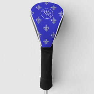 Custom Preppy royal blue Fleur de Lis Golf Head Cover