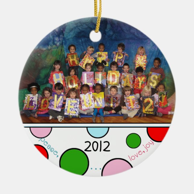 Custom Preschool Holiday Ornament 2 (Front)