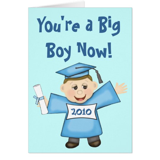 custom preschool kindergarten boy graduation card