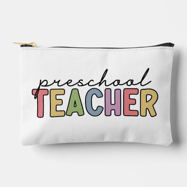 Custom Preschool Teacher Personalised Gifts Accessory Pouch (Front)