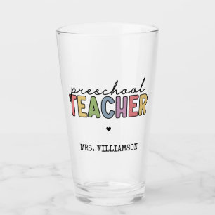 Custom Preschool Teacher Personalised Gifts Glass