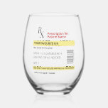 Custom Prescription Gin Glass Gift<br><div class="desc">This custom prescription gin glass is the perfect humourous gift for gin lovers. Personalise it with a name for a unique, fun touch. Featuring a witty "prescription" design, this 16oz glass brings smiles and stress relief to any occasion, from birthdays to Christmas. A great conversation starter and keepsake, ideal for...</div>