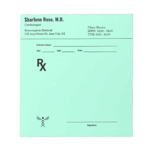 Custom Prescription Notepad – Editable Doctor RX