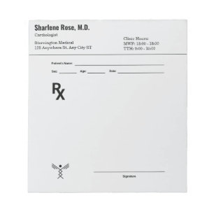 Custom Prescription Notepad – Editable Doctor RX 