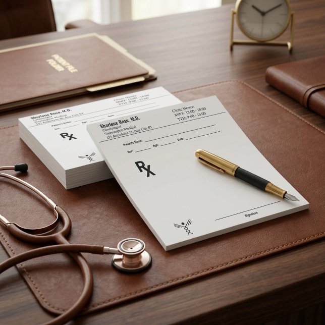 Custom Prescription Notepad – Editable Doctor RX  (Custom Prescription Notepad – Editable Doctor RX Pad!)