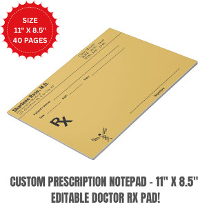 Custom Prescription Notepad – Editable Doctor RX 