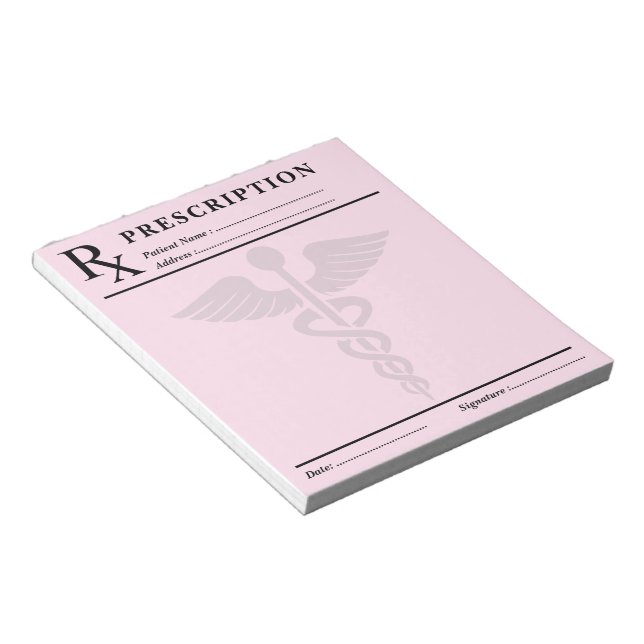 Custom Prescription Notepad – Editable Doctor RX  (Angled)