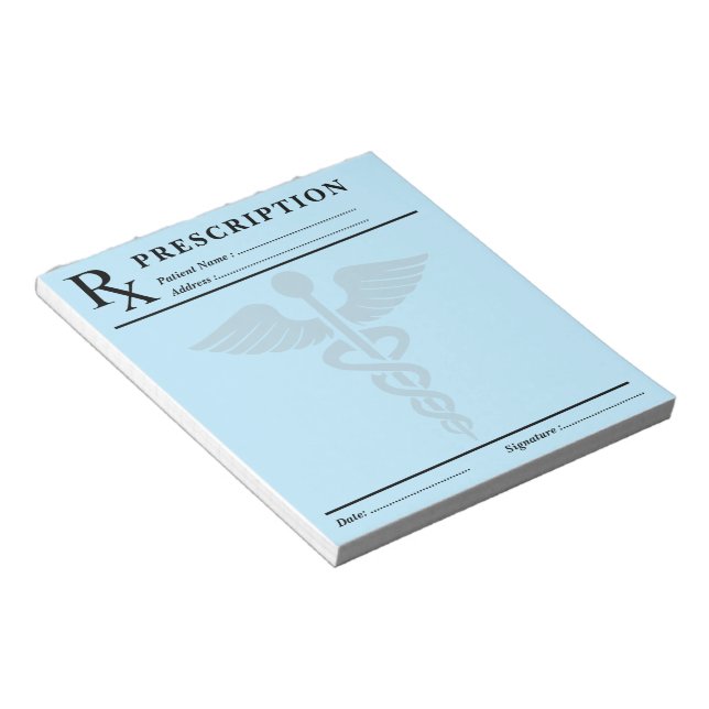 Custom Prescription Notepad – Editable Doctor RX  (Angled)