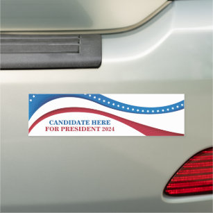 Custom President Candidate 2024 Election Red Blue Car Magnet