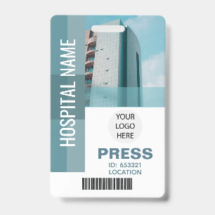 Custom Press Bar Code, Logo ID Badge