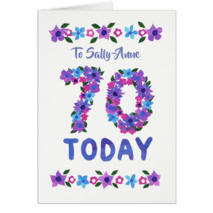 Custom Pretty Floral 70th Birthday, for Anyone