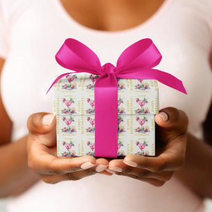 Custom Pretty in Pink 30th Happy Birthday Bash Wrapping Paper