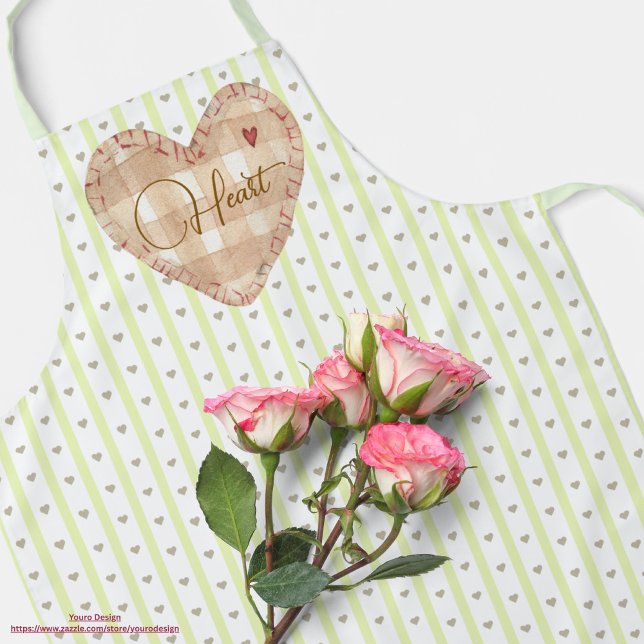 Custom pretty pastel heart pattern Valentine Apron (Creator Uploaded)