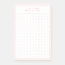 Custom Pretty Pink Dot Grid New Baby Plan Planner