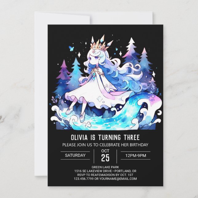 Custom Princess Birthday Invitation (Front)