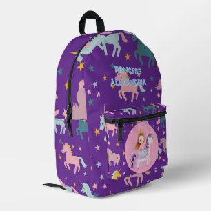Custom Princess Unicorn Printed Backpack