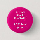 Custom Print 1.25" Small Button Pin Blank Template