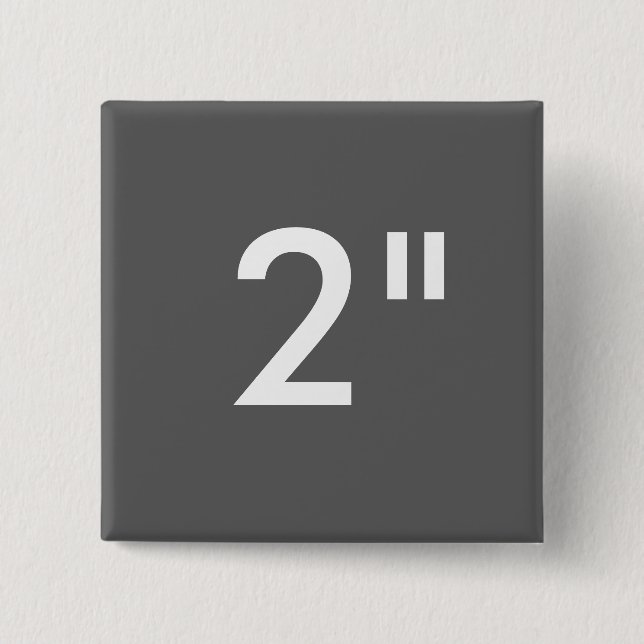 Custom Print 2" Square Button Blank Template GREY (Front)