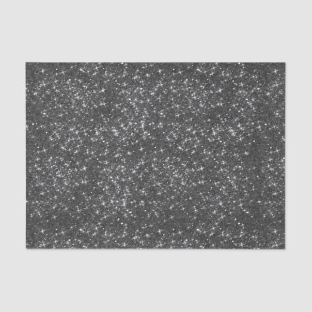 Custom Print Black Glitter Effect Tissue Paper (Front)