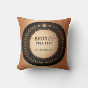 CUSTOM PRINT DIY MEDAL Bronze ADD YOUR LOGO edit Cushion